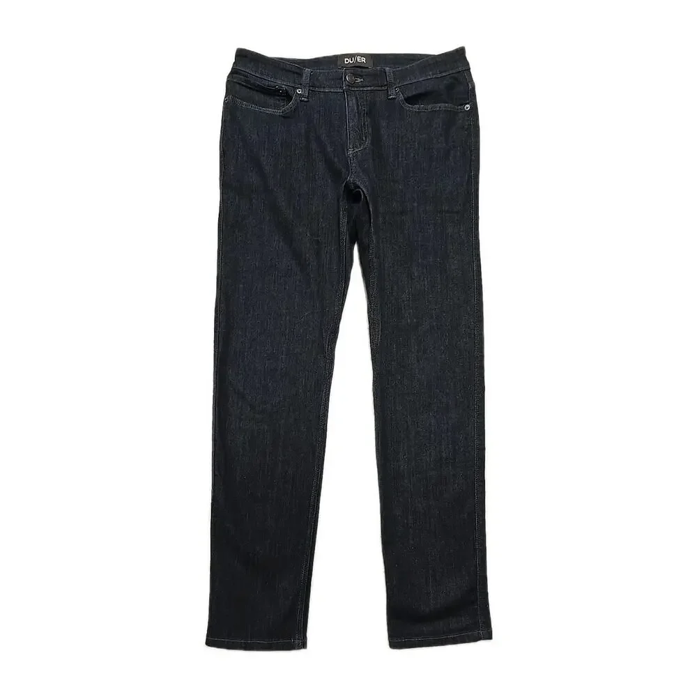 DUER Jeans Mens 33x32 L2X Slim Fit Dark Indigo Performance Denim Antibacterial